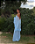 vestido fluído com plumas azul claro - Imagem 2
