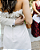 vestido curto detalhe flores off white - Imagem 3