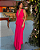 vestido fenda lateral rosa pink - Imagem 1