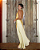 vestido costas abertas amarelo manteiga - Imagem 1