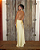 vestido costas abertas amarelo manteiga - Imagem 2