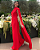 vestido capa lateral vermelho - Imagem 4