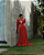 vestido costas abertas vermelho - Imagem 1
