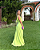 vestido ombro único verde lima - Imagem 1