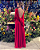 vestido drapeado costas abertas vermelho - Imagem 5