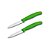 Conjunto De Cozinha 2 Facas Swiss Classic com 8 cm Lâmina Serrilhada Verde Victorinox - Imagem 2