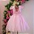 Vestido Rosa Bebê Cinto Perola 4 ao 12 - Imagem 3