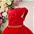 Vestido Vermelho Tule Cristal Cinto Strass/Perola 4 ao 12 - Imagem 2