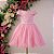 Vestido Infantil Juvenil Rosa Gliter 4 ao 16 - Imagem 1