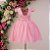 Vestido Infantil Juvenil Rosa Gliter 4 ao 16 - Imagem 4