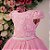 Vestido Infantil Juvenil Rosa Gliter 4 ao 16 - Imagem 2