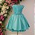 Vestido Infantil Juvenil Verde Tiffany 6 ao 16 - Imagem 1