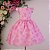 Vestido Infantil Rosa Borboleta Devorê 1 ao 4 - Imagem 1