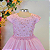 H1160R Vestido Rosa Cinto Largo 4 ao 12 - Imagem 3