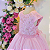H1160R Vestido Rosa Cinto Largo 4 ao 12 - Imagem 2