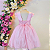 H1160R Vestido Rosa Cinto Largo 4 ao 12 - Imagem 4