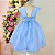 H1159 Vestido Infantil Festa Azul Decote Princesa 4 ao 12 - Imagem 4