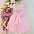 Vestido Rosa Saia Brilho - H1121 - Imagem 4