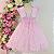 Vestido Infantil Rosa Luxo 4 ao 12 - H1136 - Imagem 4