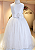 6371 Vestido Daminha Longo Branco Flor 4 ao 16 - Imagem 1