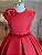 6364VM Vestido Infantil Vermelho Laço Ombro 4 ao 12 - Imagem 2
