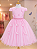 5368R Vestido Infantil Luxo Borboletas Paetê Rosa 1 ao 4 - Imagem 1