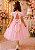 5368R Vestido Infantil Luxo Borboletas Paetê Rosa 1 ao 4 - Imagem 3