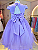 5368L Vestido Infantil Luxo Borboletas Paetê Lilás 1 ao 4 - Imagem 3