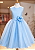 6365AZ Vestido Infantil Luxo Flor Azul 4 ao 16 - Imagem 1