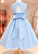 6365AZ Vestido Infantil Luxo Flor Azul 4 ao 16 - Imagem 3
