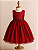 6350VM Vestido Inf Juvenil Renda Dublada Vermelho 4 ao 16 - Imagem 2