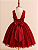 6350VM Vestido Inf Juvenil Renda Dublada Vermelho 4 ao 16 - Imagem 3