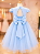 5368AZ Vestido Infantil Luxo Borboletas Paetê Azul 1 ao 4 - Imagem 4