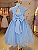 5368AZ Vestido Infantil Luxo Borboletas Paetê Azul 1 ao 4 - Imagem 4