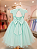 5368VD Vestido Infantil Luxo Borboletas Paetê Verde 1 ao 4 - Imagem 4