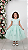 5368VD Vestido Infantil Luxo Borboletas Paetê Verde 1 ao 4 - Imagem 1