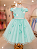 5368VD Vestido Infantil Luxo Borboletas Paetê Verde 1 ao 4 - Imagem 1