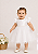 4301 Vestido Bebe Branco Batizado Luxo P ao GG - Imagem 1