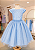6374AZ Vestido Festa Azul Glitter 4 ao 12 - Imagem 1