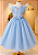 H1210AZ Vestido Festa Azul Renda Color 4 ao 16 - Imagem 2
