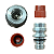 5x Valvula de Enchimento Alta M12x1,5 com Valvula Schrader Removivel R134a - Imagem 2