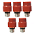 5x Valvula de Enchimento Alta M12x1,5 com Valvula Schrader Removivel R134a - Imagem 1