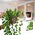 Arranjo C/ 3 Trepadeira + Vaso Trançado Marrom | Arranjo Trepadeira Artificial para Decorações | Plantas para Decoração de Casa, Sala De Estar, Casamento & Escritorio (Folhas de Hera) - Imagem 2