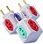 Kit com 03 Adaptadores de Tomada Benjamim Power Cubo com 4 Entradas Multiplicador de Tomadas 10A 20A T - Bivolt 110v 220v - Imagem 1