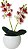 Mini Vaso Arranjo Orquideas Decorativas | Vaso Flores Artificiais | Arranjo Artificial para Decorações | Plantas para Decoração de Casa, Sala De Estar, Casamento & Escritorio - Imagem 3