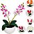 Mini Vaso Arranjo Orquideas Decorativas | Vaso Flores Artificiais | Arranjo Artificial para Decorações | Plantas para Decoração de Casa, Sala De Estar, Casamento & Escritorio - Imagem 4
