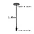 PENDENTE DUSTY NORDECOR PRETO PÉROLA 1,80M COMPRIMENTO DE FIO - Imagem 3