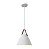 PENDENTE NITROLUX NT-005B CONE BRANCO COM COURO MARROM E27 - Imagem 1