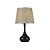 ABAJUR NITROLUX DROP-001P PRETO COM A CUPULA CINZA TECIDO 1XE27 - Imagem 1
