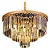 LUSTRE NITROLUX LTR-011D CRISTAL DOURADO Ø50X32CM 6 E-14 - Imagem 2